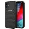 AMG AMHCP12SGSEBK iPhone 12 mini 5,4 czarny/black hardcase Leather Debossed Lines